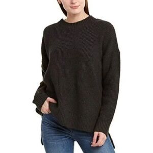 NWT BCBGMaxAzaria Oversized Knit Crew Neck Size L boho cozy comfy black